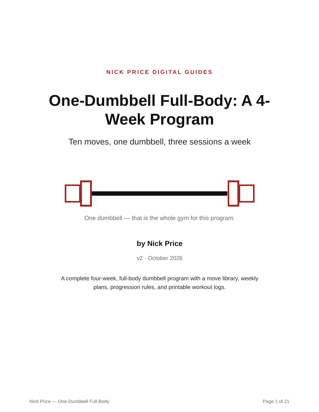 One-Dumbbell Full-Body cover