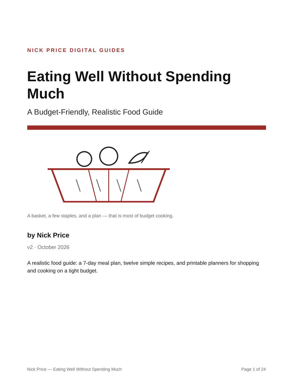 Eating Well Without Spending Much cover